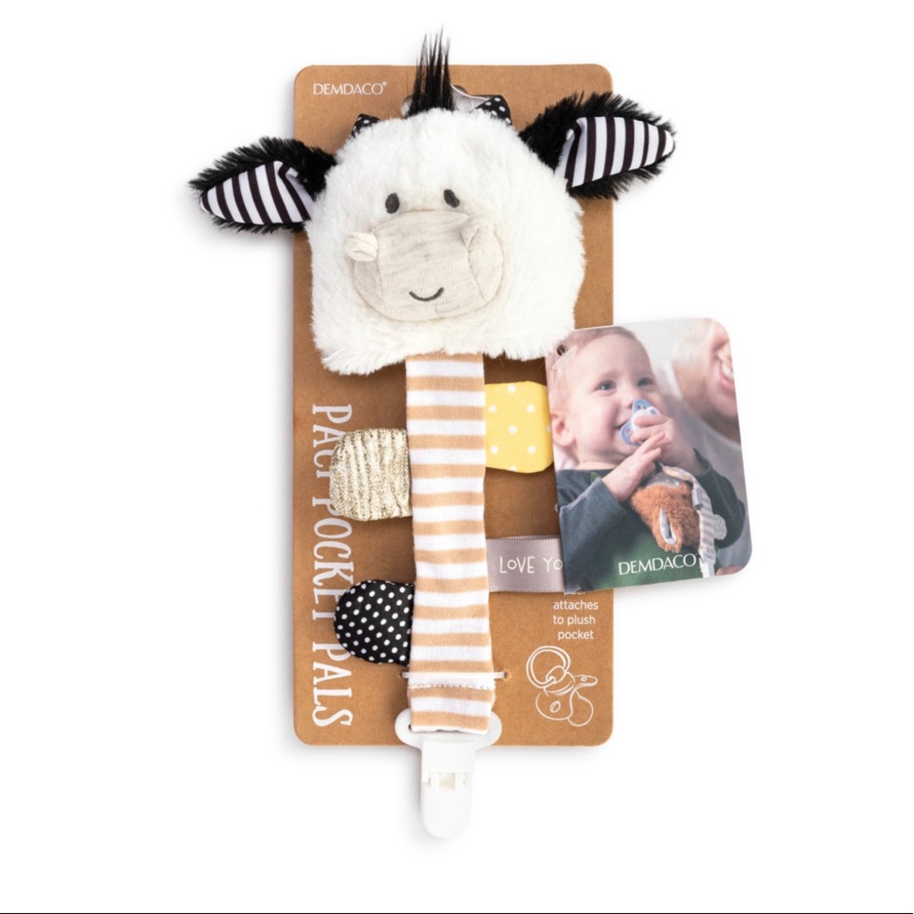 NWT Demdaco Cow Paci Clip